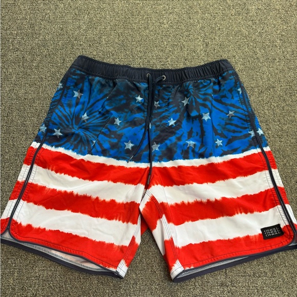 O'Neill Other - O'Neill Blue and Red Board Shorts Patriotic Design